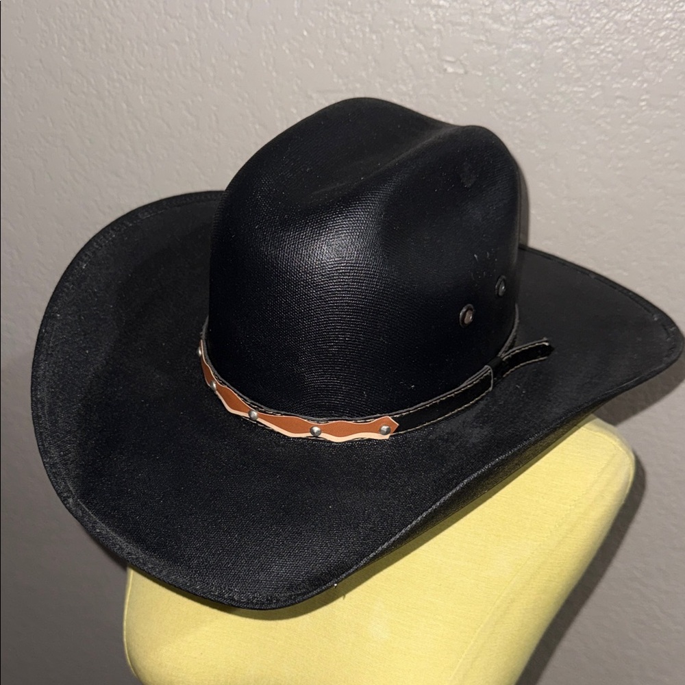 Black Cowboy Hat with Brown and Black Band. - NWOT